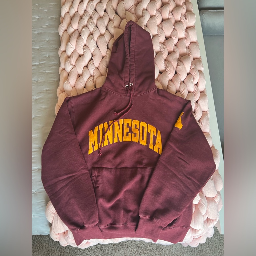 University Of Minnesota Embroidered Letter Hoodie Gem